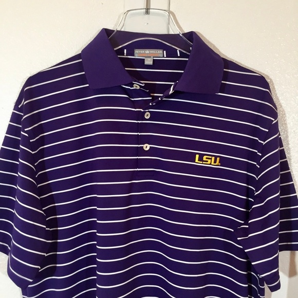 lsu golf polo
